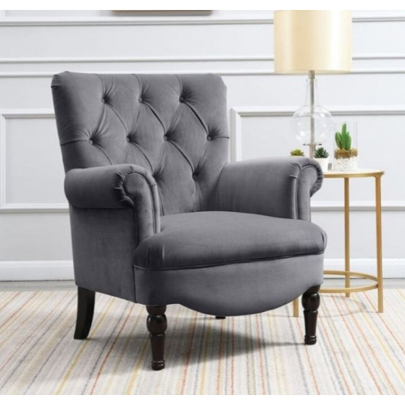 Amore Tufted Armchair - Grey