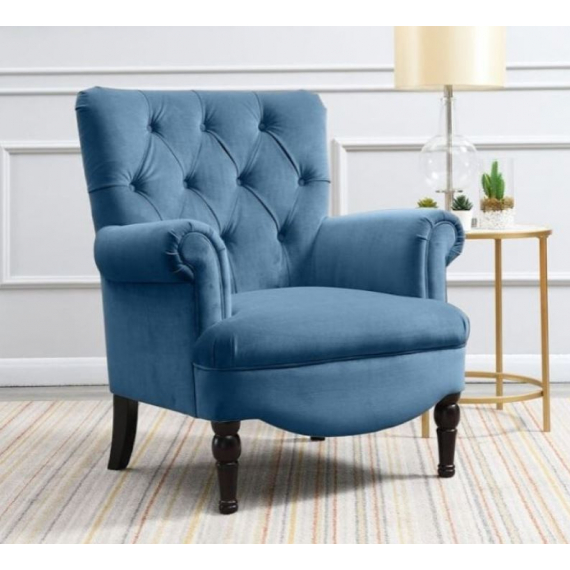 Amore Tufted Armchair - Light Blue