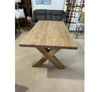 Castleline Top and Wooden X Leg Table - 220 x 1m