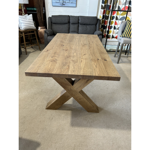 Castleline Top and Wooden X Leg Table