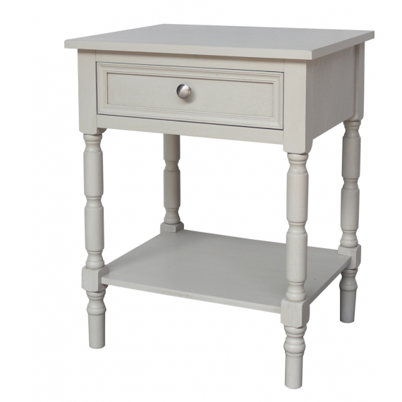 Lincoln 1 Drawer Accent Table - Subtle Grey