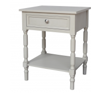 Lincoln 1 Drawer Accent Table - Subtle Grey