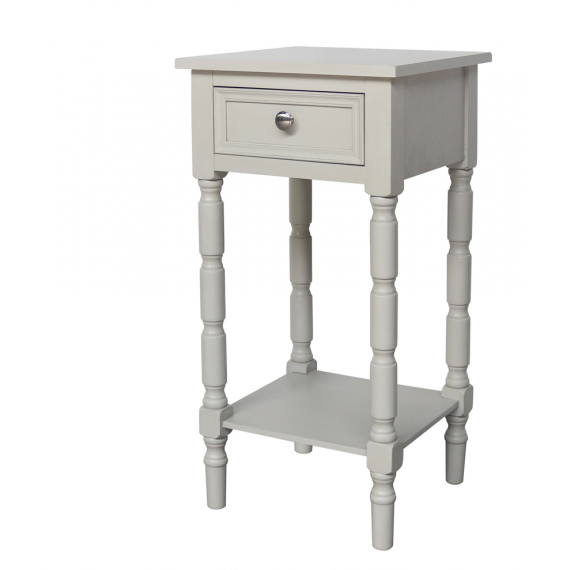 Lincoln 1 Drawer Side Table - Subtle Grey