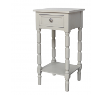 Lincoln 1 Drawer Side Table - Subtle Grey