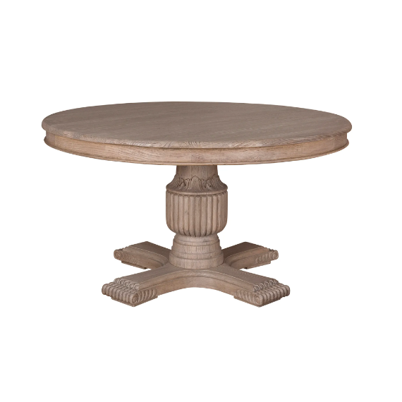 Sofia 1.4m Round Dining Table Rustic Brown
