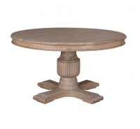 Sofia 1.4m Round Dining Table Rustic Brown