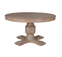 Sofia 1.8m Round Dining Table Rustic Brown