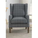 Sherlock Occasional Chair - Grey with a white stripe