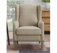 Sherlock Occasional Chair - Beige with a white stripe