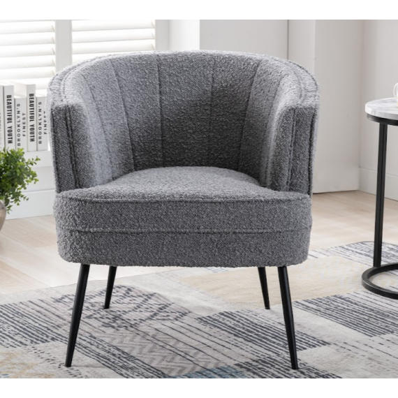 Brinley Boucle Chair - Grey