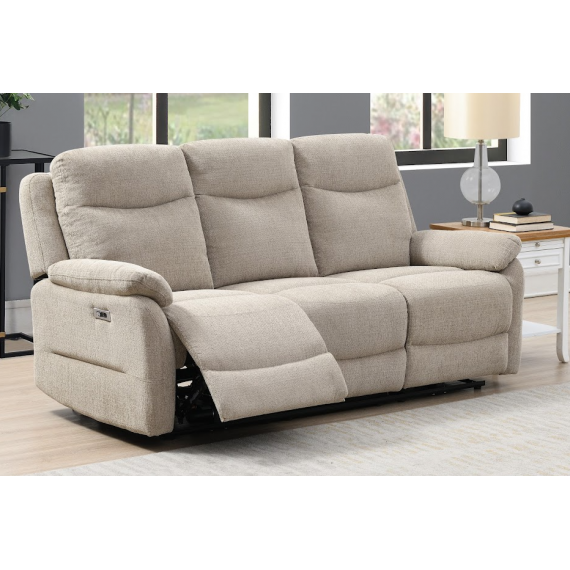 Hudson Power 3 Seater - Grey