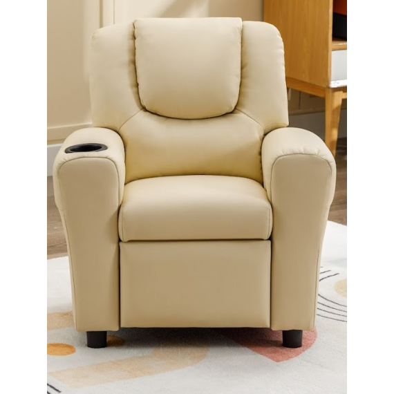 Kids Recliner with Cup Holder - Red