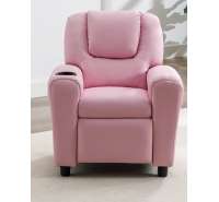 Kids Recliner with Cup Holder - Pink