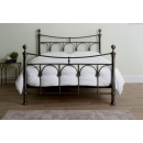 Mona Antique Nickel Finish Bed Frame - King