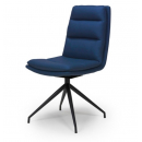 Bentley Swivel Chair - Black Powder Coated Leg