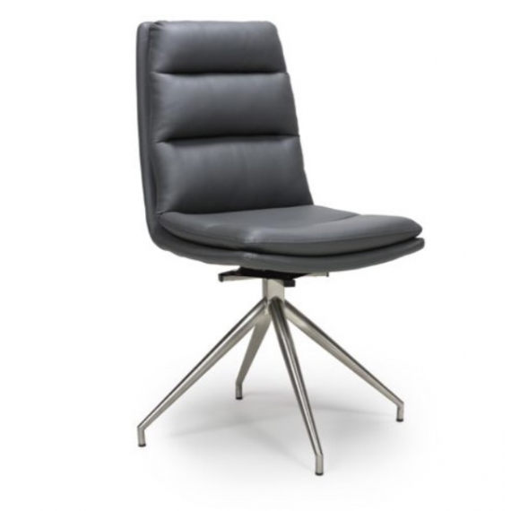 Bentley Swivel Chair - Brushed Steel Leg