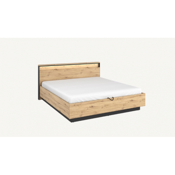 Quant 160cm King Size Ottoman Bed - Oak Artisan