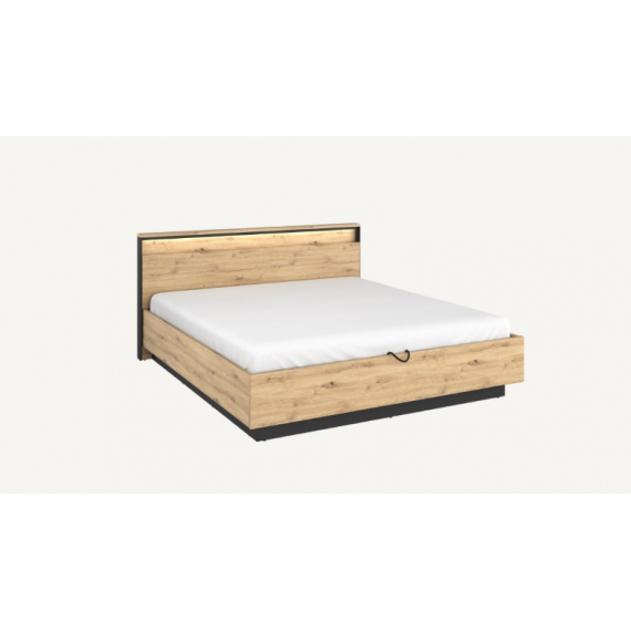 Quant 180cm Super King Size Ottoman Bed - Oak Artisan (LED included)