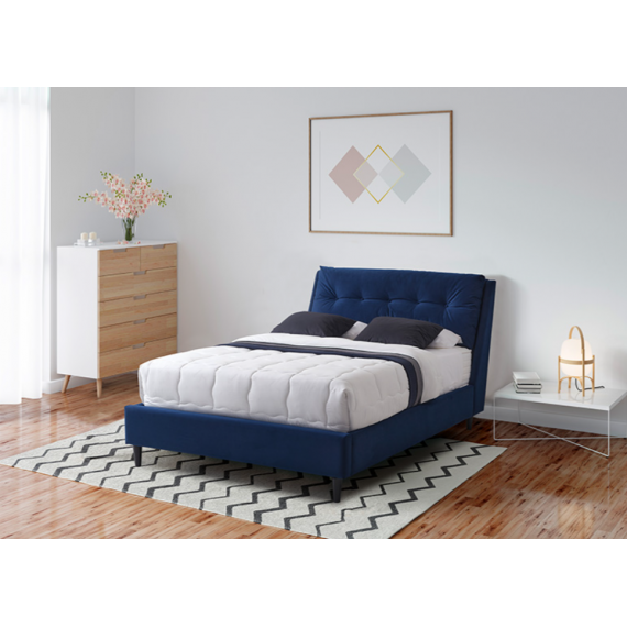 Spotlight Pillow Style Velvet Bed