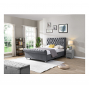 January 5' King Size Ottoman Bed - Grey