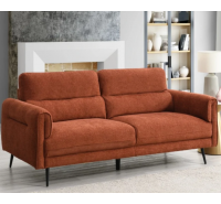 Corsica 2.5 Seater Fabric Sofa - Terracotta