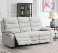 Bradley 3 Seater - Electric Recliner - Light Grey