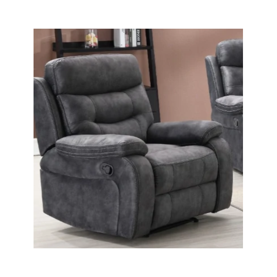 Louise Armchair - Manual Recliner - Dark Grey