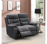Louise 2 Seater- Manual Recliner - Dark Grey