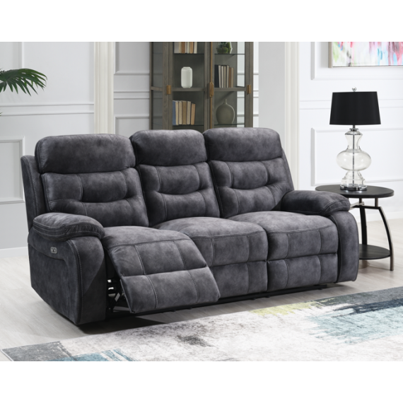 Louise 3 Seater - Electric Recliner - Dark Grey