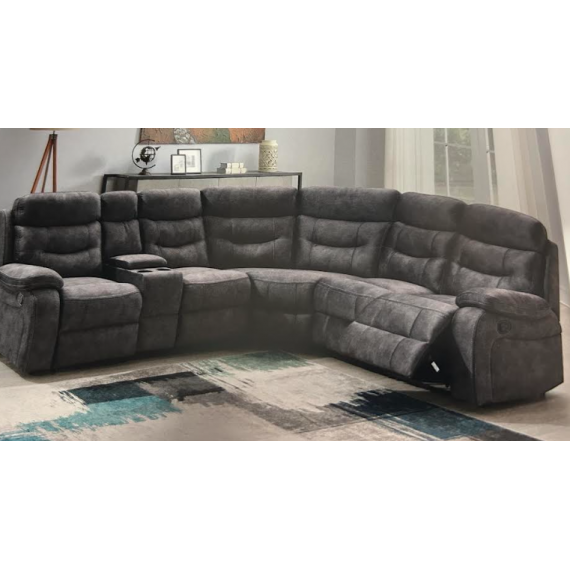 Louise Corner - Manual Recliner - Dark Grey