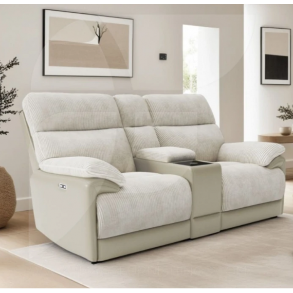 Kennedy Electric Recliner 2 Seater with Console & Wireless Charger