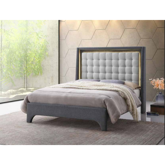 Atlas 4'6 Double bed - Grey