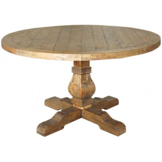 Camrose Reclaimed Pine Round Dining Table