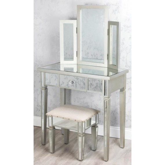 Mirrored Dressing Table Set