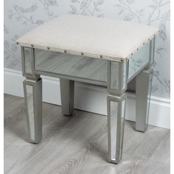 Mirrored Dressing Table Stool