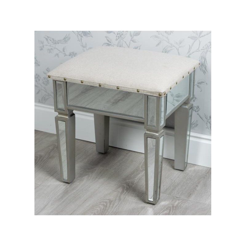 Mirrored Dressing Table Stool