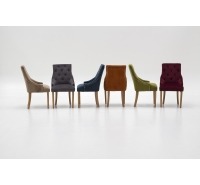Cannes Velvet Upholstered Chairs with Studded Trim