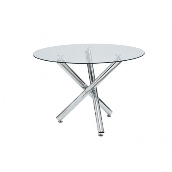 Round Glass Dining Table With Chrome Leg