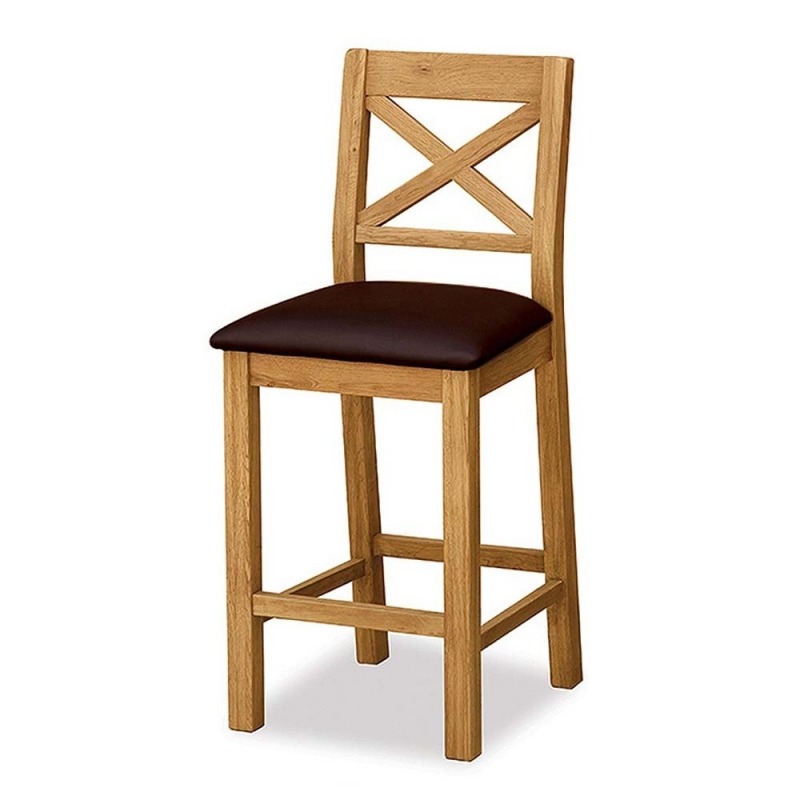Sally Oak Counter Stool, How To Add A Back Stool