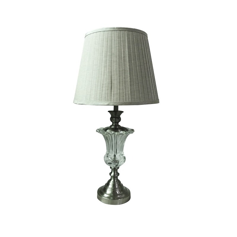 brushed silver table lamp