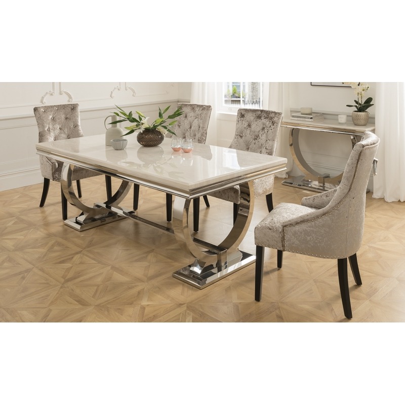 Luna Marble 2m Dining Table, Best Chairs For Marble Dining Table