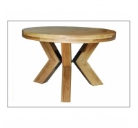 Castle 1.2m Round Oak Dining Table