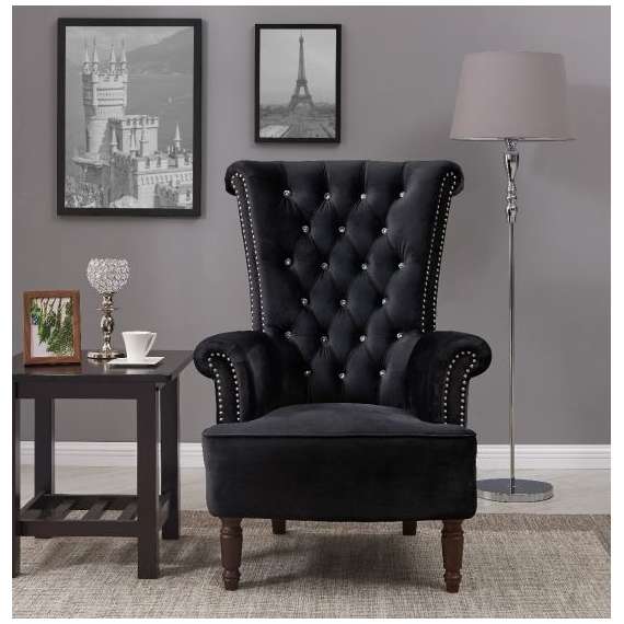 Radiance Black Velvet Dining Chairs Diamante Dining Chairs Fads
