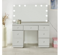 Hollywood 7 Drawer Mirrored Glass Dresser & Tabletop Mirror