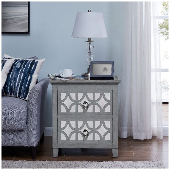 Lyra 2 Drawer End Table