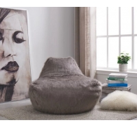 Luxury Shaggy Faux Sheepskin Bean Bag - Grey