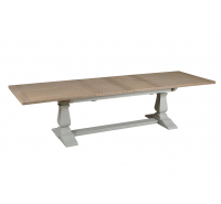 Sofia XL Double Extending Dining Table - Hardwick/Rustic Brown