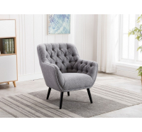 Cyrus Grey Fabric Armchair