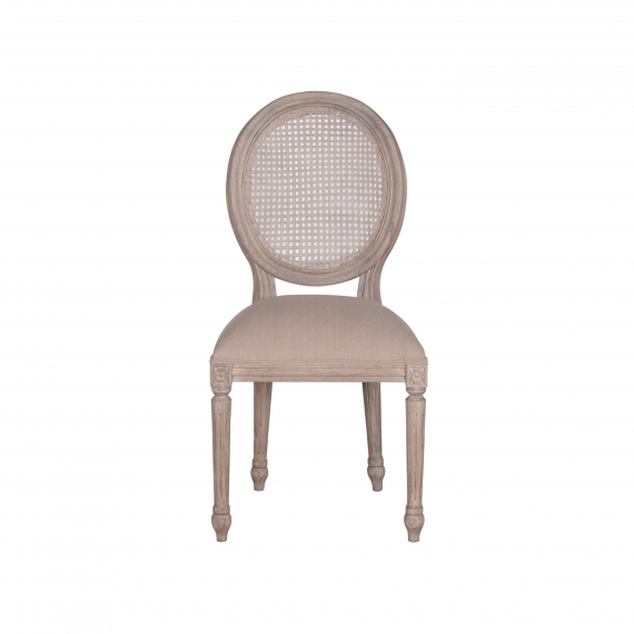 Sofia Rattan Back Dining Chair – Rustic Brown