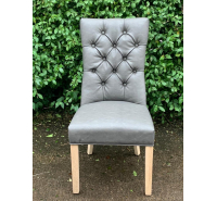 Cayman Button Back Dining Chair - Grey